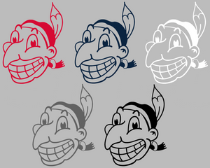 Cleveland Indians Retro Throwback 1940s-1950s Logo Premium Vinyl Decal PICK COLOR & SIZE