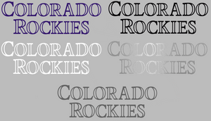 Colorado Rockies Team Name Logo Premium Vinyl Decal PICK COLOR & SIZE Colorado Rockies Team Name Logo Premium Vinyl Decal PICK COLOR & SIZE