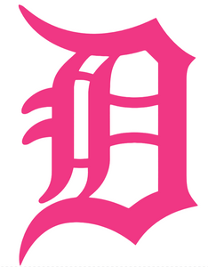 Detroit Tigers Hot Pink Team Logo Premium Vinyl Decal PICK SIZE Detroit Tigers Hot Pink Team Logo Premium Vinyl Decal PICK SIZE