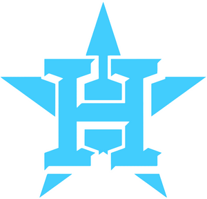 Houston Astros Light Blue Fathers Day Team Logo Premium Vinyl Decal PICK SIZE