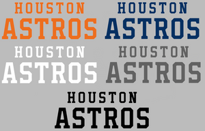 Houston Astros Team Name Logo Premium Vinyl Decal PICK COLOR & SIZE Houston Astros Team Name Logo Premium Vinyl Decal PICK COLOR & SIZE
