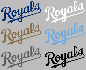 Kansas City Royals Team Name Logo Premium Vinyl Decal PICK COLOR & SIZE Kansas City Royals Team Name Logo Premium Vinyl Decal PICK COLOR & SIZE
