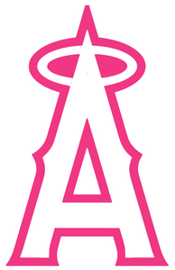 Los Angele Angels Hot Pink Team Logo Premium Vinyl Decal PICK SIZE Los Angele Angels Hot Pink Team Logo Premium Vinyl Decal PICK SIZE