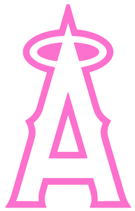 Los Angele Angels Pink Mothers Day Team Logo Premium Vinyl Decal PICK SIZE