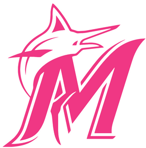 Miami Marlins Hot Pink Team Logo Premium Vinyl Decal PICK SIZE Miami Marlins Hot Pink Team Logo Premium Vinyl Decal PICK SIZE