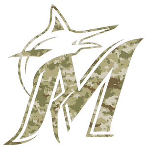 Miami Marlins Camo Camouflage Team Logo Premium Vinyl Decal PICK SIZE Miami Marlins Camo Camouflage Team Logo Premium Vinyl Decal PICK SIZE