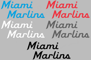 Miami Marlins Team Name Logo Premium Vinyl Decal PICK COLOR & SIZE Miami Marlins Team Name Logo Premium Vinyl Decal PICK COLOR & SIZE