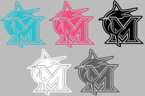 Miami Marlins 2025 City Connect Team Logo Premium Vinyl Decal PICK COLOR & SIZE Miami Marlins 2025 City Connect Team Logo Premium Vinyl Decal PICK COLOR & SIZE