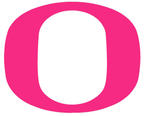 Oregon Ducks Hot Pink Team Logo Premium Vinyl Decal PICK SIZE Oregon Ducks Hot Pink Team Logo Premium Vinyl Decal PICK SIZE
