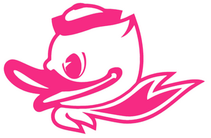 Oregon Ducks Hot Pink Puddles Logo Premium Vinyl Decal PICK SIZE Oregon Ducks Hot Pink Puddles Logo Premium Vinyl Decal PICK SIZE