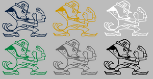 Notre Dame Fighting Irish Mascot Logo Premium Vinyl Decal PICK COLOR & SIZE Notre Dame Fighting Irish Mascot Logo Premium Vinyl Decal PICK COLOR & SIZE
