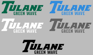 Tulane Green Wave Team Name Logo Premium Vinyl Decal PICK COLOR & SIZE Tulane Green Wave Team Name Logo Premium Vinyl Decal PICK COLOR & SIZE