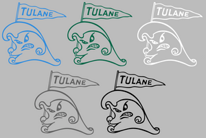 Tulane Green Wave Retro Throwback Logo 4 Premium Vinyl Decal PICK COLOR & SIZE