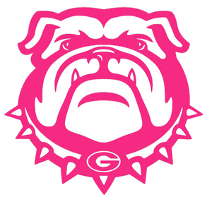 Georgia Bulldogs Hot Pink Mascot Logo Premium Vinyl Decal PICK SIZE Georgia Bulldogs Hot Pink Mascot Logo Premium Vinyl Decal PICK SIZE