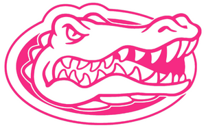 Florida Gators Hot Pink Team Logo Premium Vinyl Decal PICK SIZE Florida Gators Hot Pink Team Logo Premium Vinyl Decal PICK SIZE