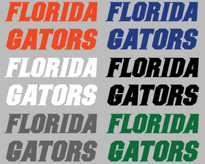 Florida Gators Team Name Logo Premium Vinyl Decal PICK COLOR & SIZE Florida Gators Team Name Logo Premium Vinyl Decal PICK COLOR & SIZE