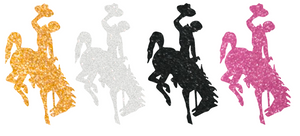 Wyoming Cowboys METALLIC SPARKLE Team Logo Premium Vinyl Decal PICK COLOR & SIZE Wyoming Cowboys METALLIC SPARKLE Team Logo Premium Vinyl Decal PICK COLOR & SIZE