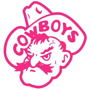 Wyoming Cowboys Hot Pink Mascot Logo Premium Vinyl Decal PICK SIZE Wyoming Cowboys Hot Pink Mascot Logo Premium Vinyl Decal PICK SIZE
