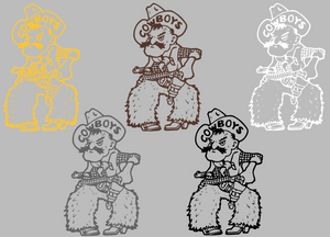 Wyoming Cowboys Retro Throwback Logo 1 Premium Vinyl Decal PICK COLOR & SIZE