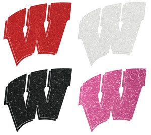 Wisconsin Badgers METALLIC SPARKLE Team Logo Premium Vinyl Decal PICK COLOR & SIZE
