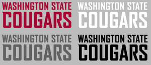 Washington State Cougars Team Name Logo Premium Vinyl Decal PICK COLOR & SIZE Washington State Cougars Team Name Logo Premium Vinyl Decal PICK COLOR & SIZE