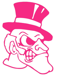 Wake Forest Demon Deacons Hot Pink Retro Throwback Logo Premium Vinyl Decal PICK SIZE