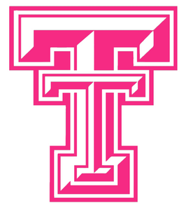 Texas Tech Red Raiders Hot Pink Team Logo Premium Vinyl Decal PICK SIZE