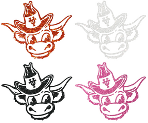 Texas Longhorns METALLIC SPARKLE Bevo Mascot Logo Premium Vinyl Decal PICK COLOR & SIZE Texas Longhorns METALLIC SPARKLE Bevo Mascot Logo Premium Vinyl Decal PICK COLOR & SIZE