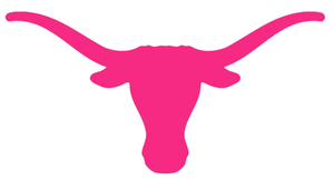 Texas Longhorns Hot Pink Team Logo Premium Vinyl Decal PICK SIZE Texas Longhorns Hot Pink Team Logo Premium Vinyl Decal PICK SIZE