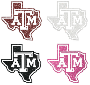Texas A&M Aggies METALLIC SPARKLE Alternate Logo Premium Vinyl Decal PICK COLOR & SIZE Texas A&M Aggies METALLIC SPARKLE Alternate Logo Premium Vinyl Decal PICK COLOR & SIZE