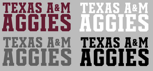 Texas A&M Aggies Team Name Logo Premium Vinyl Decal PICK COLOR & SIZE Texas A&M Aggies Team Name Logo Premium Vinyl Decal PICK COLOR & SIZE