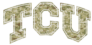 TCU Horned Frogs CAMO Camouflage Team Logo Premium Vinyl Decal PICK SIZE TCU Horned Frogs CAMO Camouflage Team Logo Premium Vinyl Decal PICK SIZE