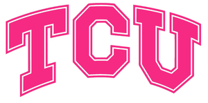TCU Horned Frogs Hot Pink Team Logo Premium Vinyl Decal PICK SIZE TCU Horned Frogs Hot Pink Team Logo Premium Vinyl Decal PICK SIZE