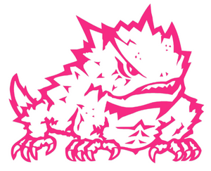 TCU Horned Frogs Hot Pink Alternate Logo Premium Vinyl Decal PICK SIZE TCU Horned Frogs Hot Pink Alternate Logo Premium Vinyl Decal PICK SIZE