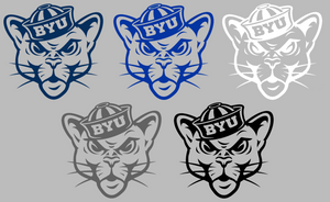 BYU Cougars Mascot Logo Premium Vinyl Decal PICK COLOR & SIZE BYU Cougars Mascot Logo Premium Vinyl Decal PICK COLOR & SIZE