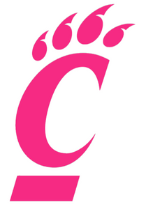 Cincinnati Bearcats Hot Pink Team Logo Premium Vinyl Decal PICK SIZE Cincinnati Bearcats Hot Pink Team Logo Premium Vinyl Decal PICK SIZE