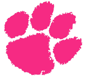 Clemson Tigers Hot Pink Team Logo Premium Vinyl Decal PICK SIZE Clemson Tigers Hot Pink Team Logo Premium Vinyl Decal PICK SIZE