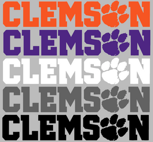 Clemson Tigers Team Name Logo Premium Vinyl Decal PICK COLOR & SIZE Clemson Tigers Team Name Logo Premium Vinyl Decal PICK COLOR & SIZE