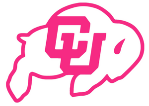 Colorado Buffaloes Hot Pink Team Logo Premium Vinyl Decal PICK SIZE Colorado Buffaloes Hot Pink Team Logo Premium Vinyl Decal PICK SIZE