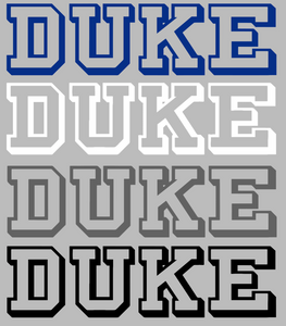 Duke Blue Devils Team Name Logo 1 Premium Vinyl Decal PICK COLOR & SIZE