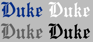 Duke Blue Devils Team Name Logo 2 Premium Vinyl Decal PICK COLOR & SIZE