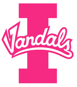Idaho Vandals Hot Pink Team Logo Premium Vinyl Decal PICK SIZE Idaho Vandals Hot Pink Team Logo Premium Vinyl Decal PICK SIZE