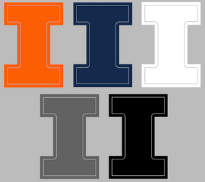 Illinois Fighting Illini Team Logo Premium Vinyl Decal PICK COLOR & SIZE