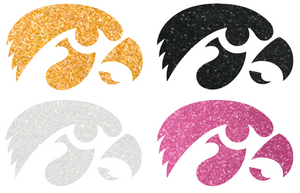 Iowa Hawkeyes METALLIC SPARKLE Team Logo Premium Vinyl Decal PICK COLOR & SIZE Iowa Hawkeyes METALLIC SPARKLE Team Logo Premium Vinyl Decal PICK COLOR & SIZE