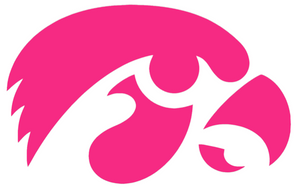 Iowa Hawkeyes Hot Pink Team Logo Premium Vinyl Decal PICK SIZE Iowa Hawkeyes Hot Pink Team Logo Premium Vinyl Decal PICK SIZE