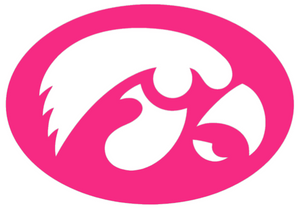 Iowa Hawkeyes Hot Pink Alternate Logo Premium Vinyl Decal PICK SIZE Iowa Hawkeyes Hot Pink Alternate Logo Premium Vinyl Decal PICK SIZE