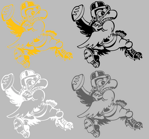 Iowa Hawkeyes Retro Throwback Logo 3 Premium Vinyl Decal PICK COLOR & SIZE