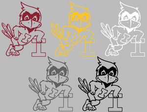 Iowa State Cyclones Retro Throwback 5 Logo Premium Vinyl Decal PICK COLOR & SIZE