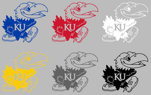 Kansas Jayhawks Team Logo Premium Vinyl Decal PICK COLOR & SIZE Kansas Jayhawks Team Logo Premium Vinyl Decal PICK COLOR & SIZE