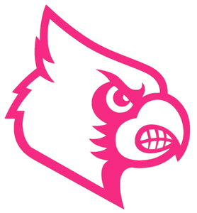 Louisville Cardinals Hot Pink Team Logo Premium Vinyl Decal PICK SIZE Louisville Cardinals Hot Pink Team Logo Premium Vinyl Decal PICK SIZE
